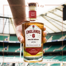 Load image into Gallery viewer, England's No.6 Rum Cask Single Malt English Whisky - The Official Whisky of England Rugby. A bottle held on the touchline at Twickenham, in celebration of the best No.6's England has ever seen.