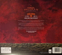 Load image into Gallery viewer, The Official Whisky of England Hip Flask GIft pack containing 200ml of England's No.6 Rum Cask and 6oz / 170ml Flask. A perfect gift for the rugby and whisky fan in your life (back of pack shown)