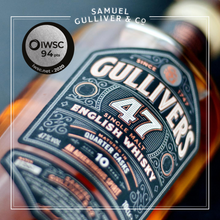 Load image into Gallery viewer, Gulliver's 47 10yr Old Quarter Cask Single Malt English Whisky (700ml, 47% ABV)