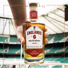 Load image into Gallery viewer, England&#39;s No.6 Rum Cask Single Malt English Whisky - The Official Whisky of England Rugby. A bottle held on the touchline at Twickenham, in celebration of the best No.6&#39;s England has ever seen.
