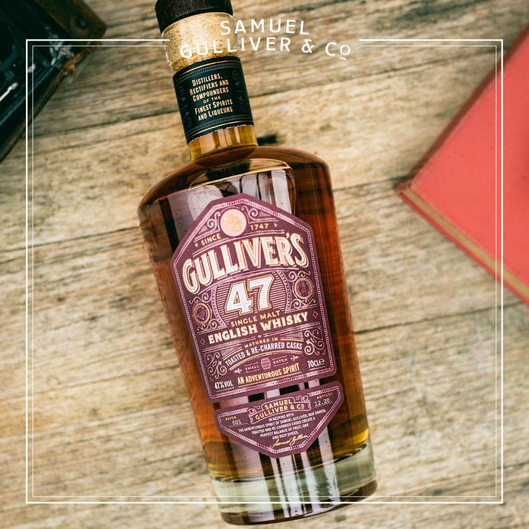 Gulliver's 47 STR Cask Single Malt English Whisky (700ml, 47% ABV)