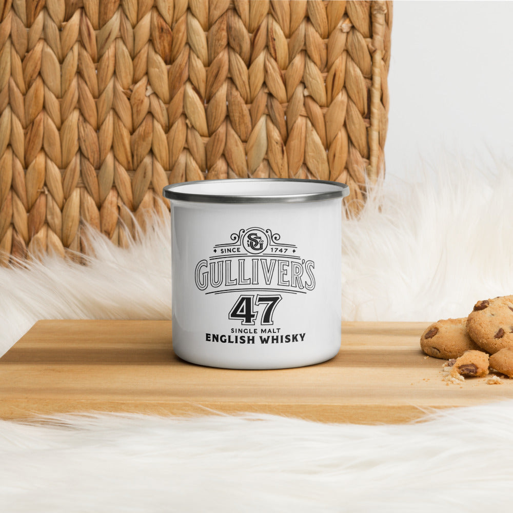 Gulliver's 47 Whisky Enamel Mug (Mono)